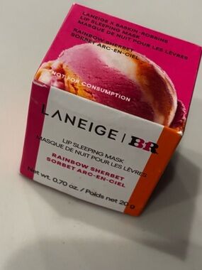 Never Used LANEIGE x Baskin-Robbins Rainbow Sherbet Lip Sleeping Mask